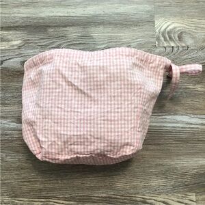 Pottery Barn Kids Pink Gingham Sabrina Basket Liner Medium
